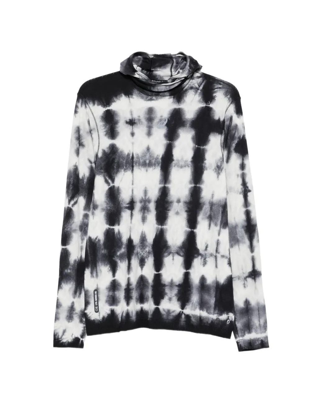 Asics Black Tie-Dye Long-Sleeve T-Shirt for men