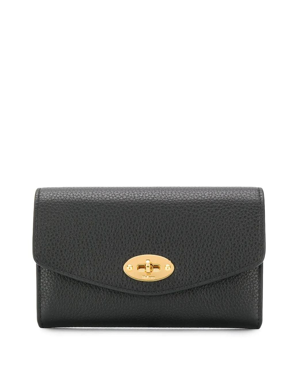 Mulberry Black Medium Darley Wallet Small Classic Grain