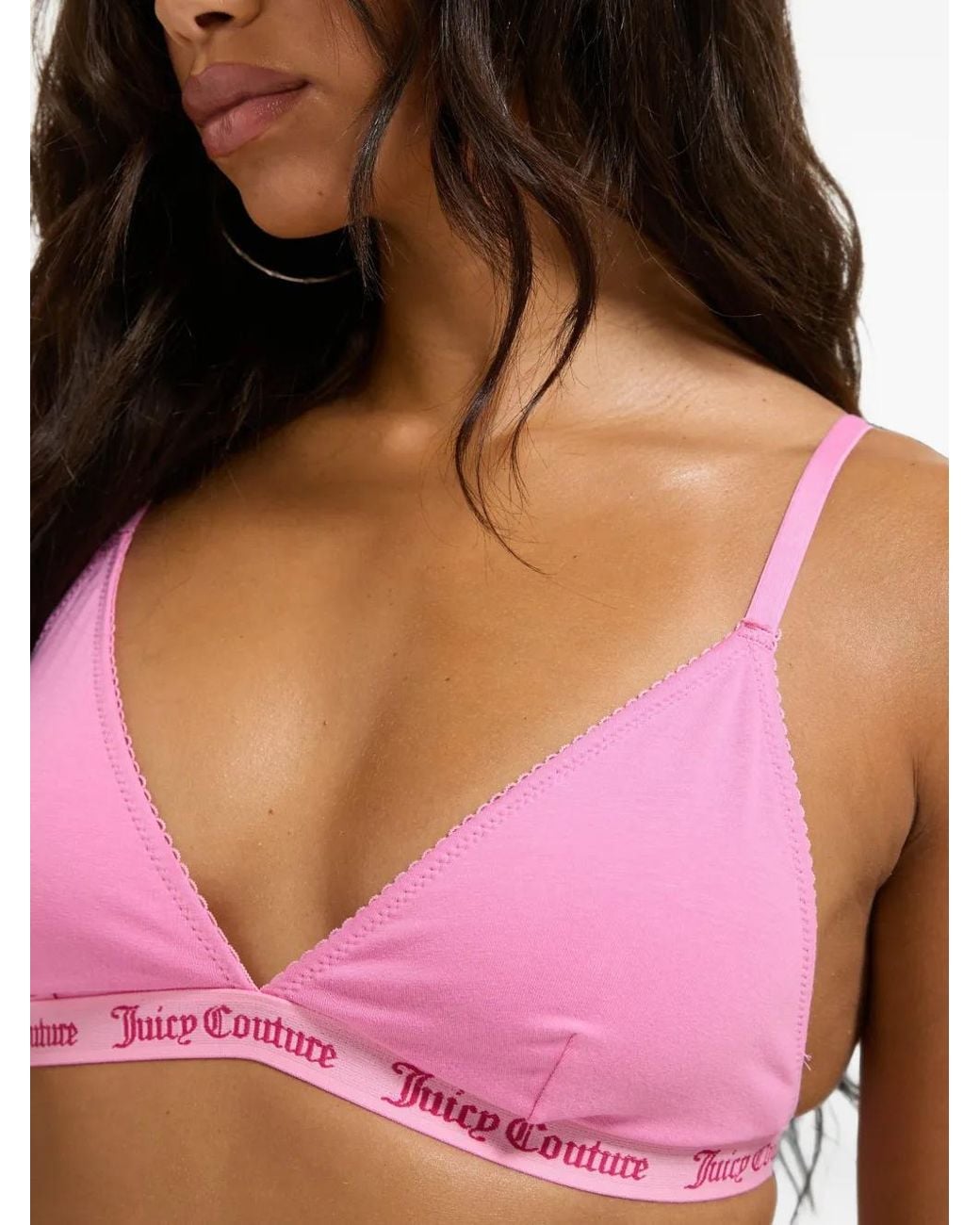 Juicy Couture Pink Scallop-Trim Triangle Bras (Set Of Three)