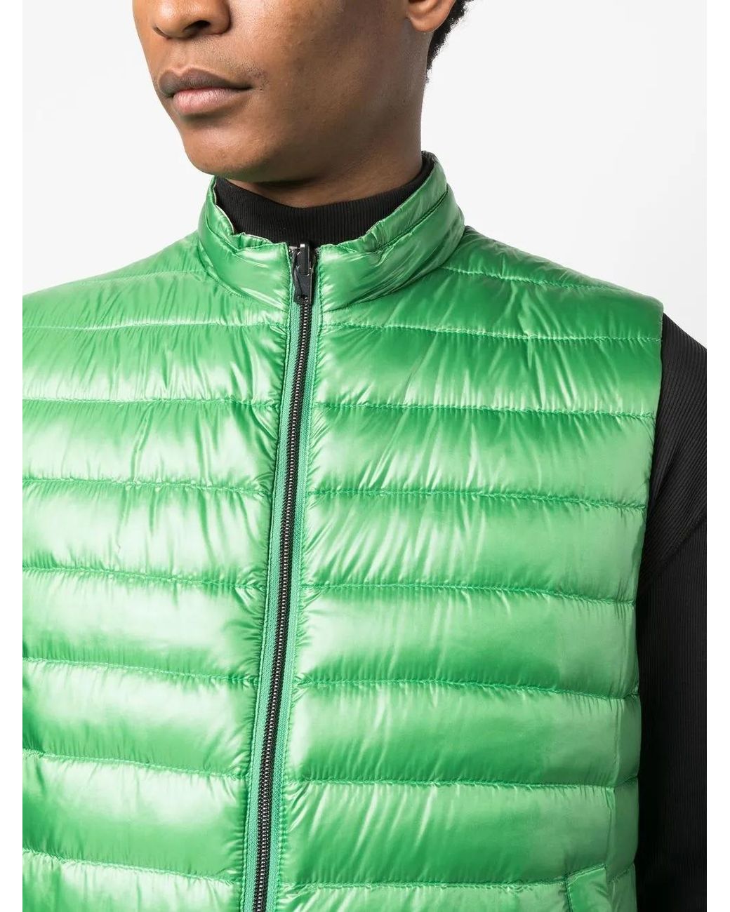 Herno Green Quilted Reversible Down Gilet for men