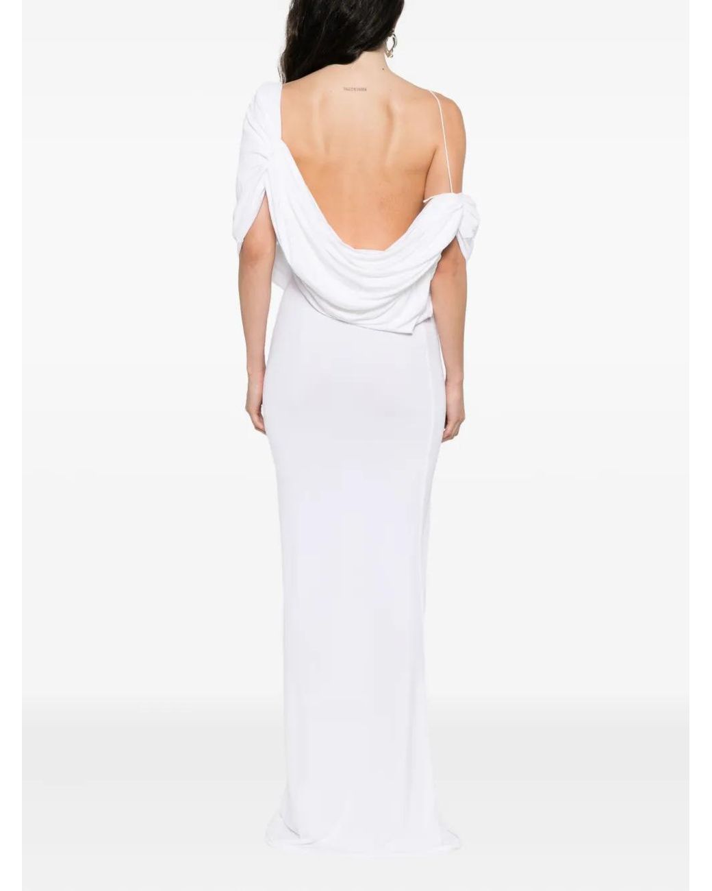 Christopher Esber White Aiba Draped Maxi Dress