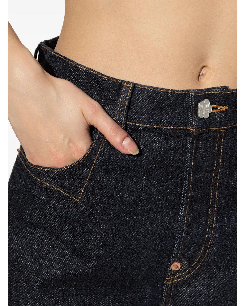 KENZO Blue Knee-Length Denim Shorts