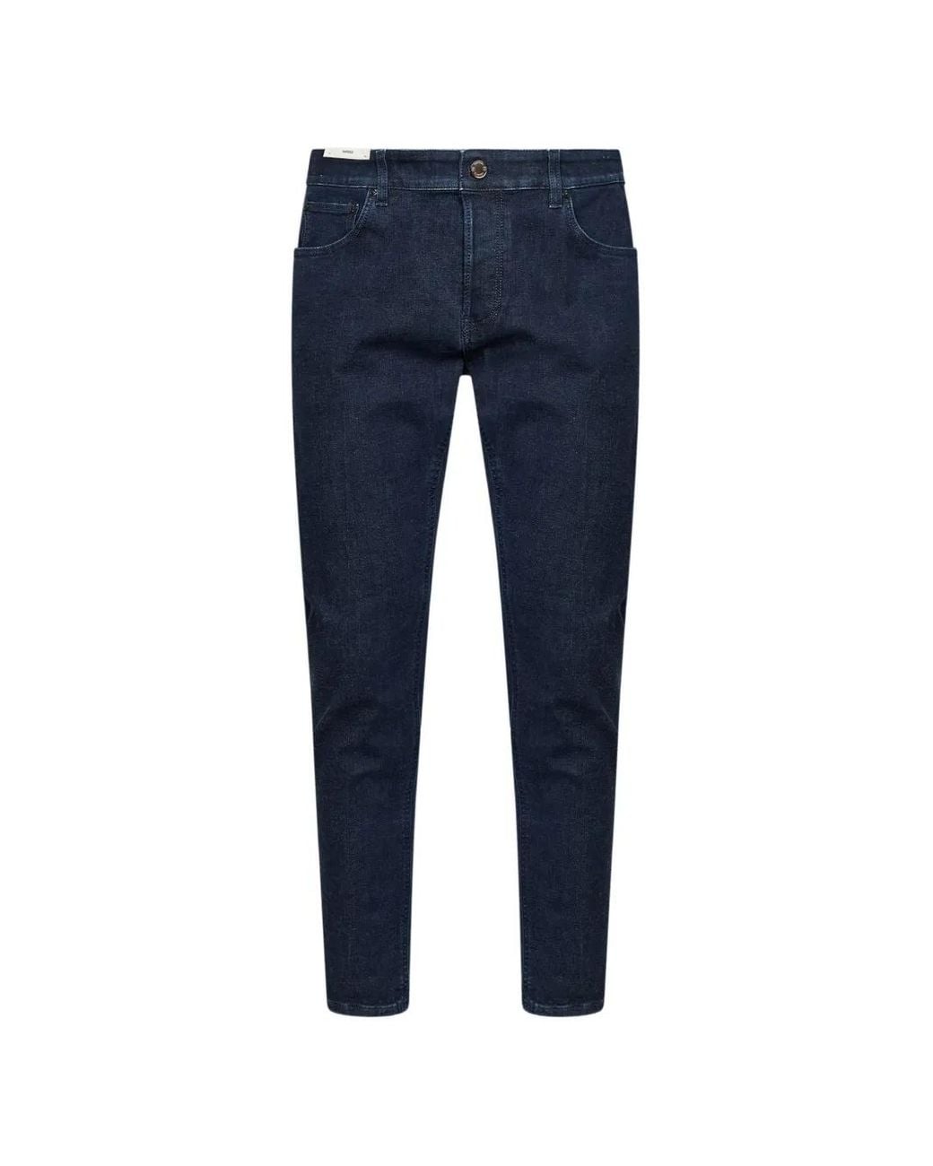 PT Torino Blue Slim-Fit Logo-Patch Jeans for men
