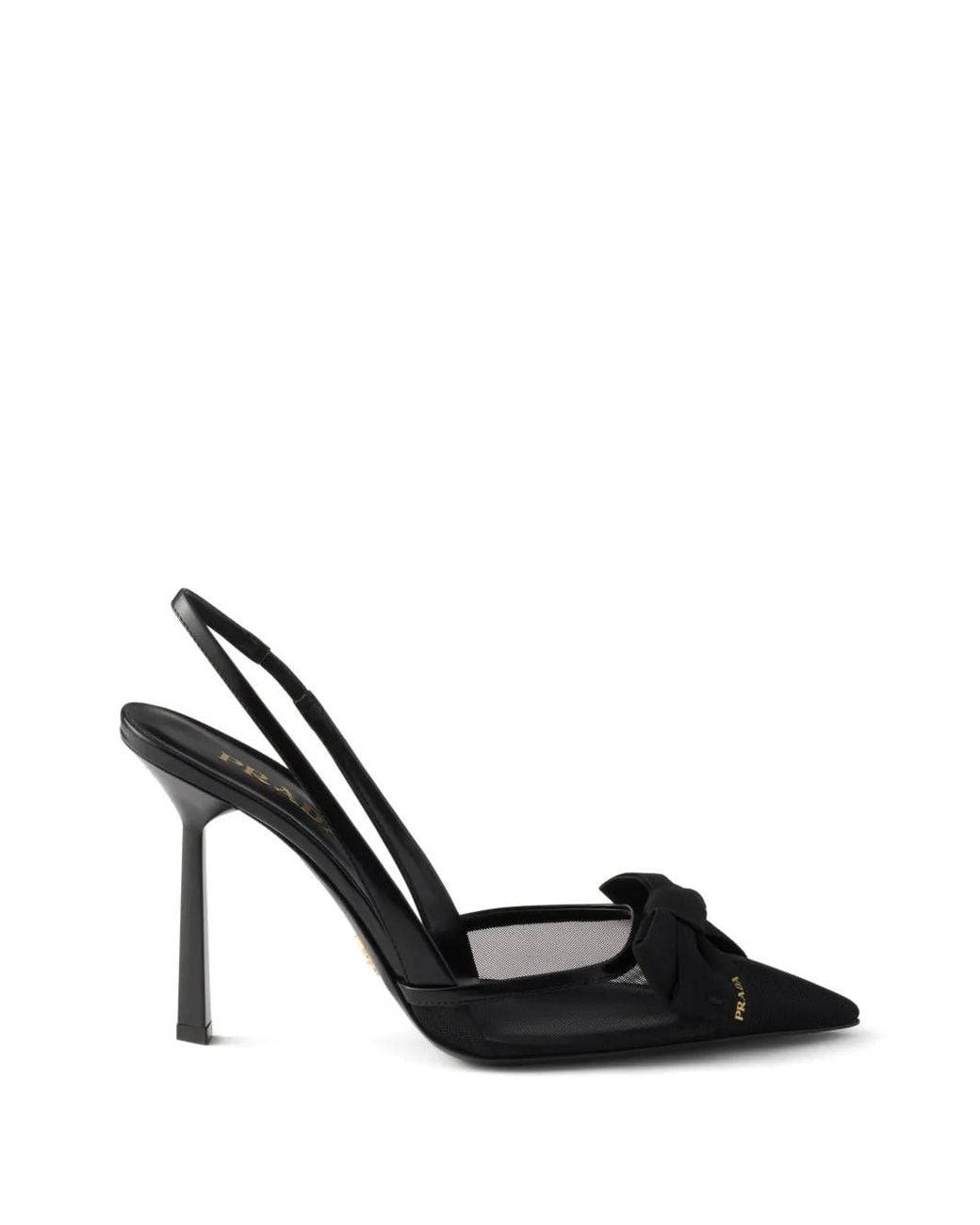 Prada Black Mesh-Pumps Mit Absatz