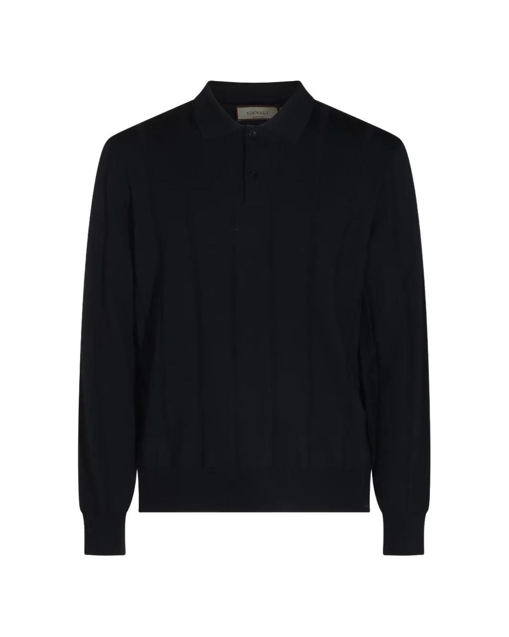 Canali Gerippter Pullover in Black für Herren