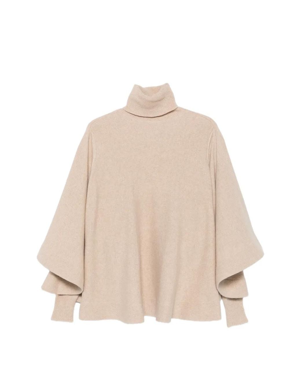 Jacquemus Natural Fiocco Draped-Sleeve Sweater