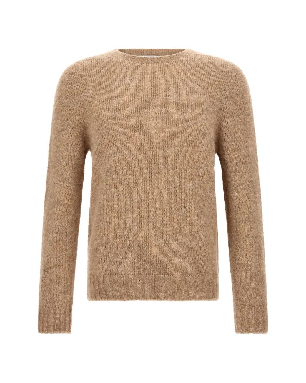 Oliver Lattughi Natural Pull À Col Rond Et Effet Brossé for men
