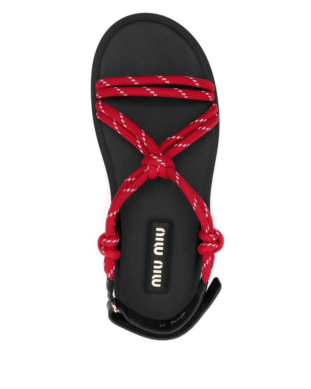 Miu Miu Red Cord Riviere Sandals