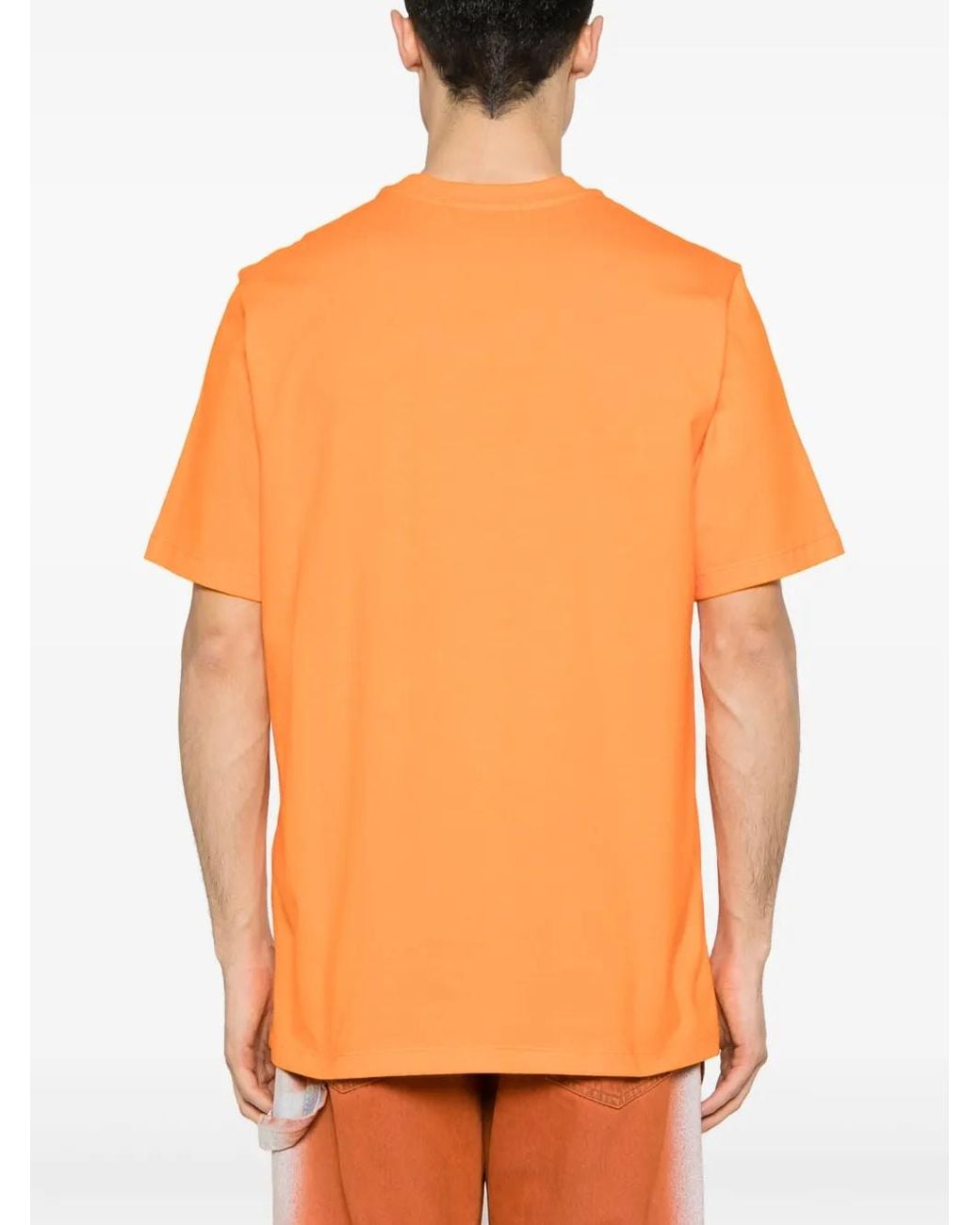 Camiseta Con Logo Estampado MSGM de hombre de color Orange