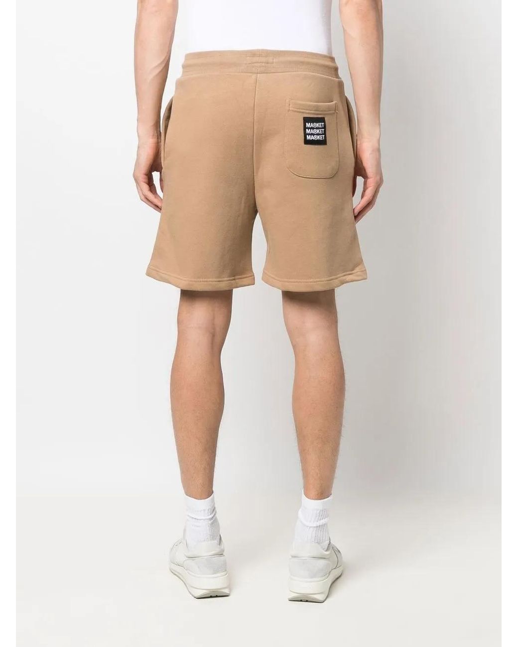 Market Natural Logo-Embroidered Cotton Track Shorts for men