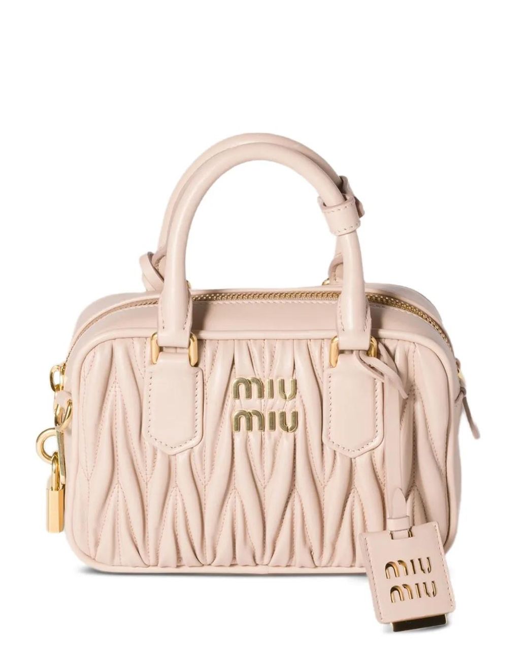 Miu Miu Mini Arcadie Matelassé Leather Bag in Pink | Lyst Canada