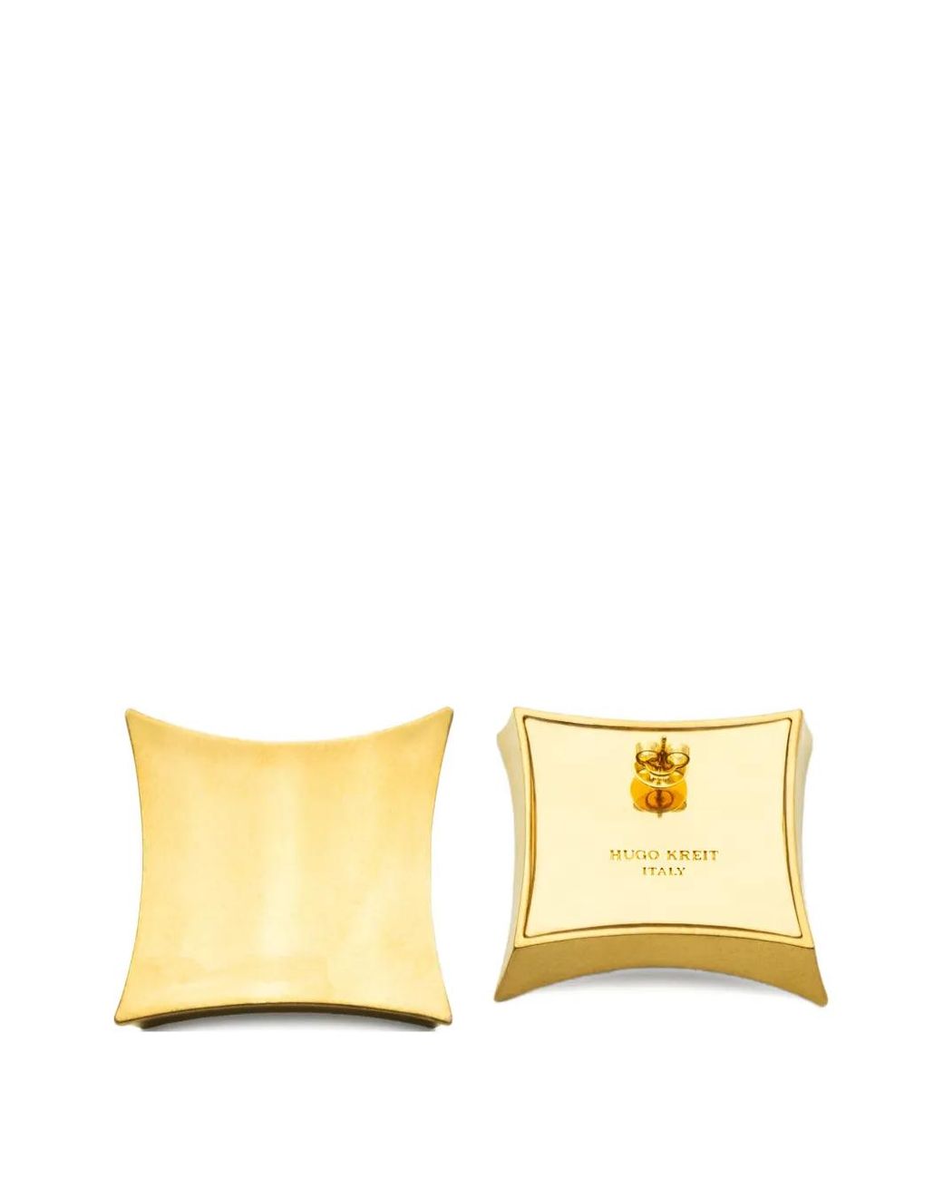 Hugo Kreit Metallic Chunk Statement Earrings