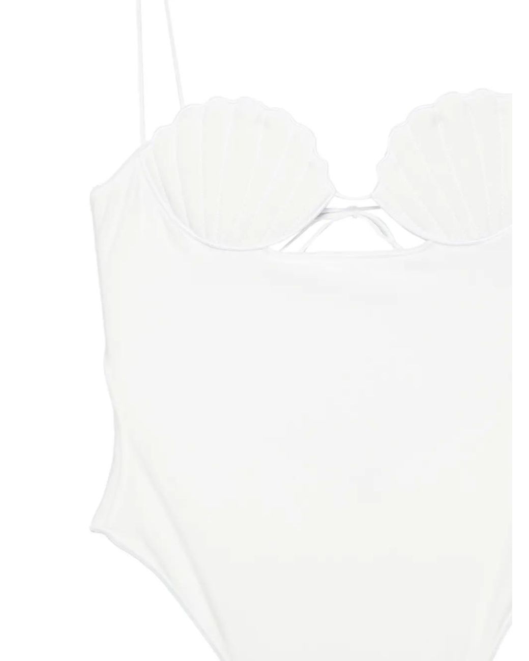 Oséree Bridal Shell Swimsuit in White | Lyst