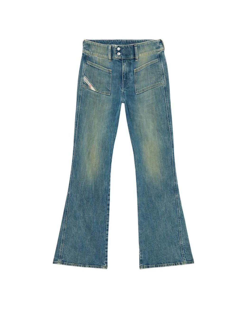 DIESEL Blue Bootcut Jeans Low-Waist D-Hush