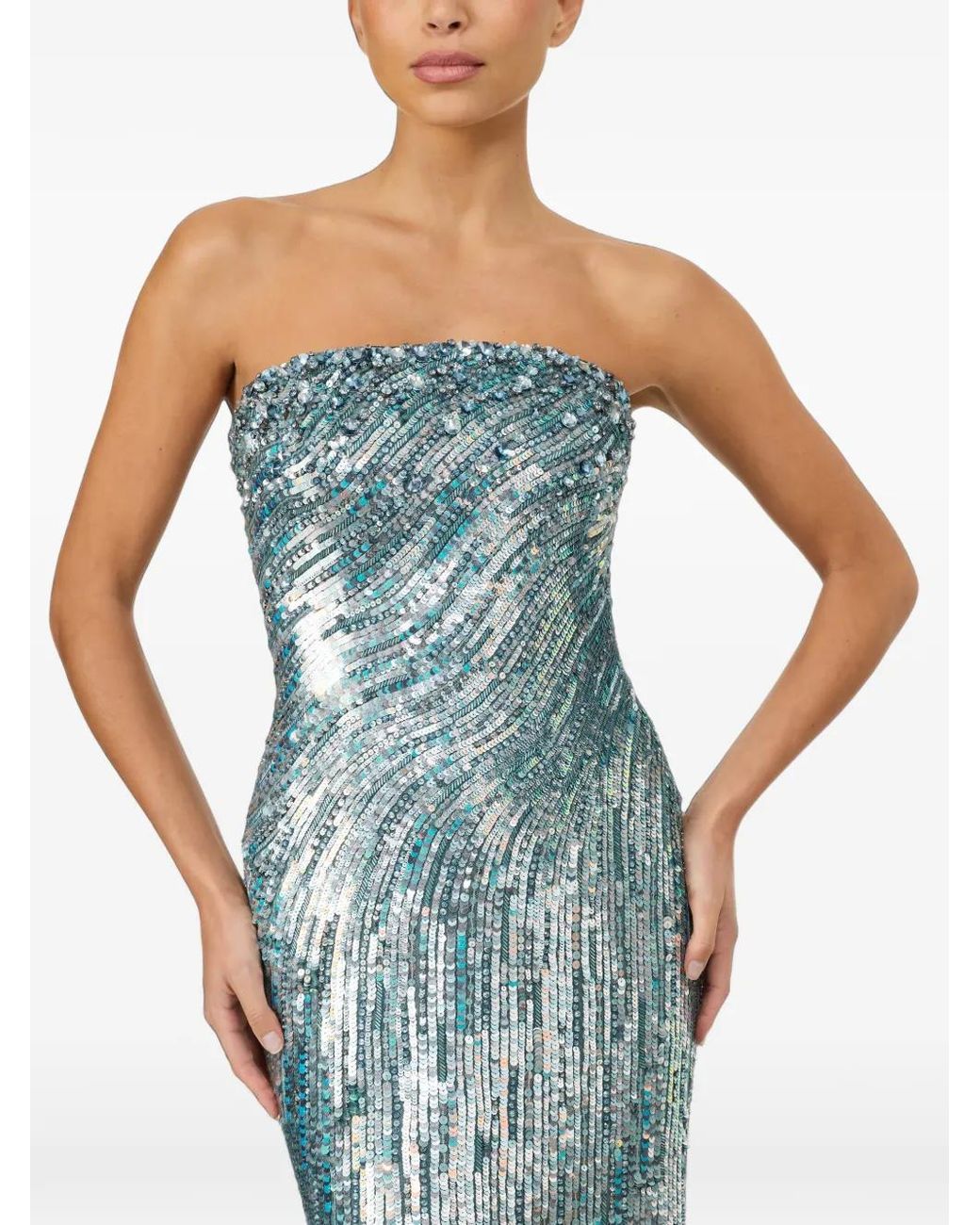 Jenny Packham Blue Helix Dress