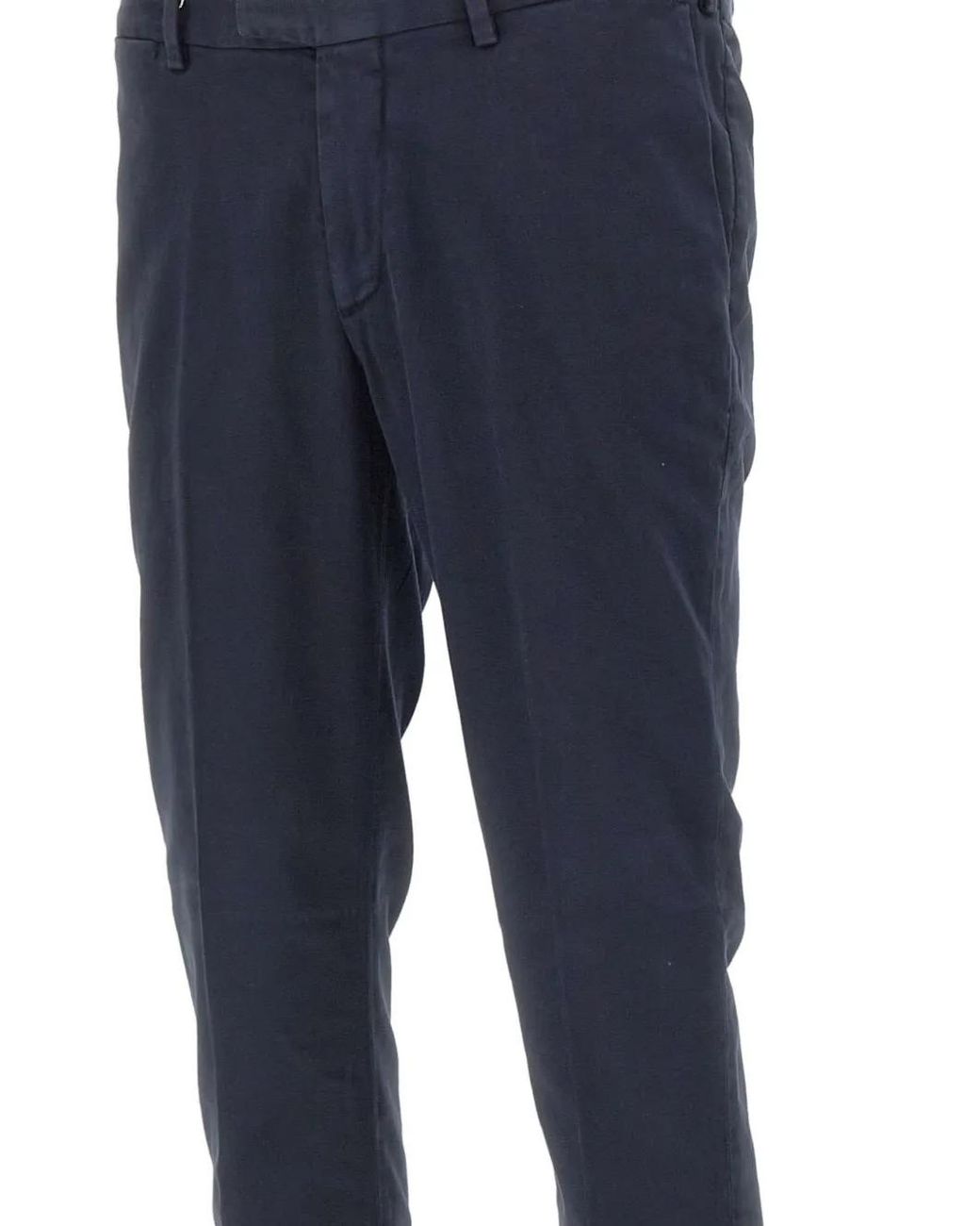 Devore Blue Welt-Pocket Trousers for men