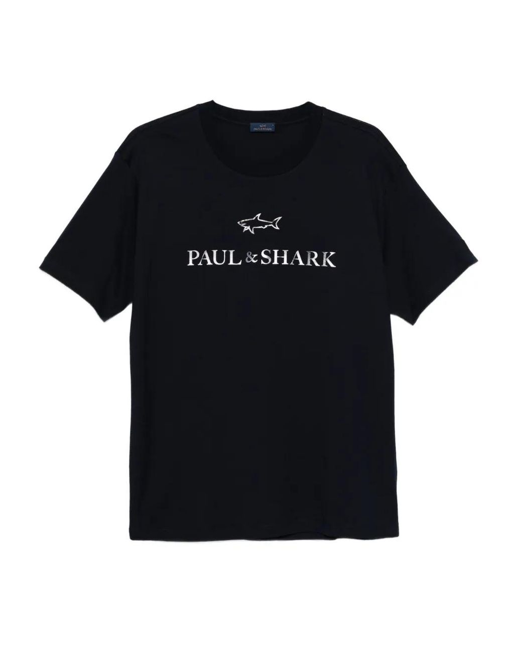 Paul & Shark Black Logo-Print T-Shirt for men