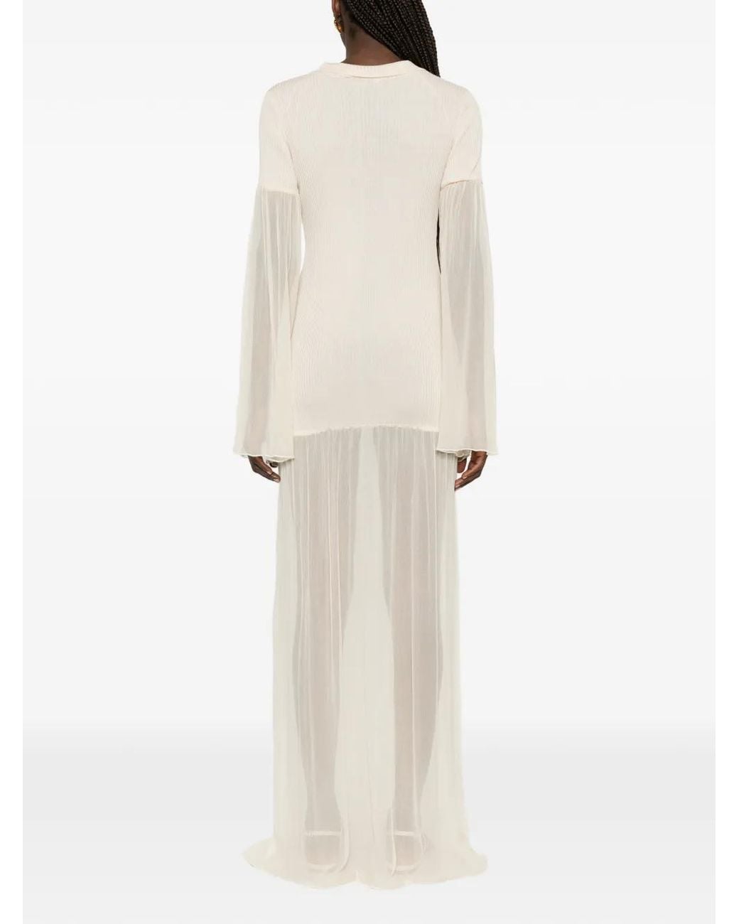 AYA MUSE White Calla Cutout-Detail Maxi Dress