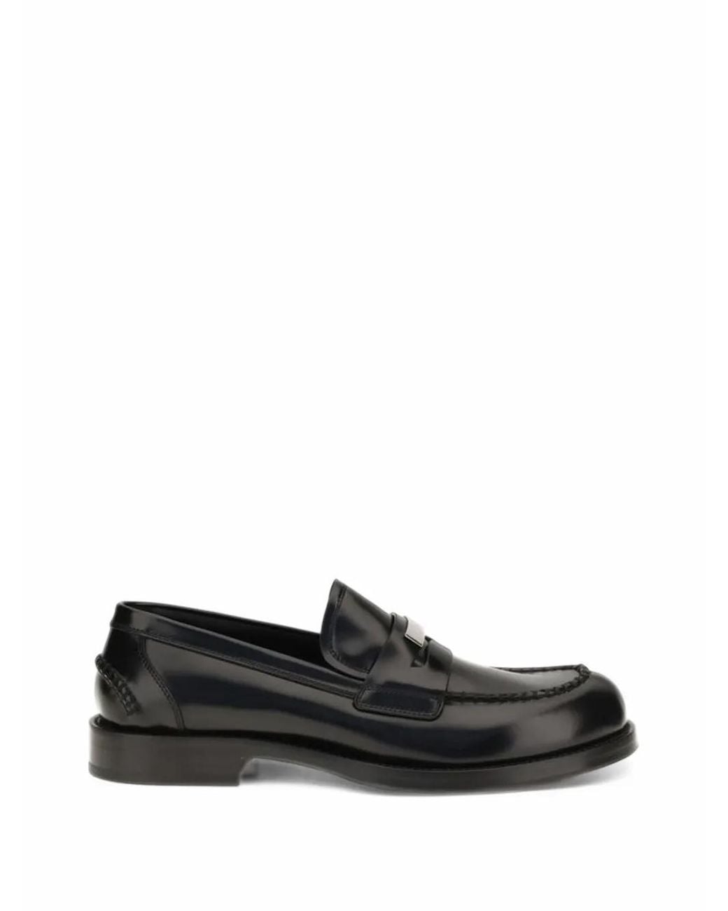 Dolce & Gabbana Black Calfskin Loafers for men
