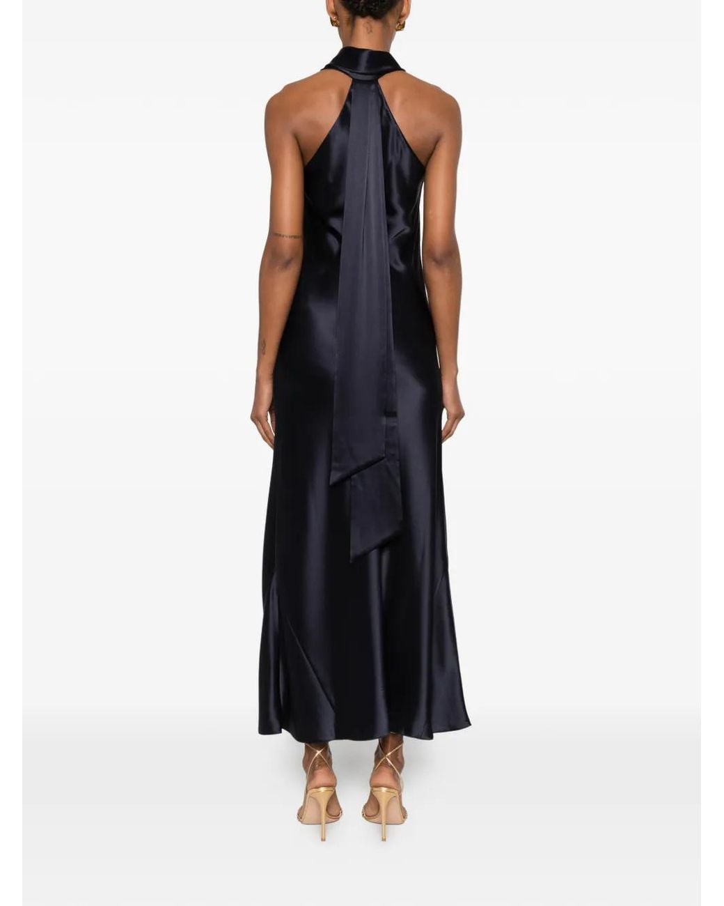 Galvan Blue Cropped Pandora Dress