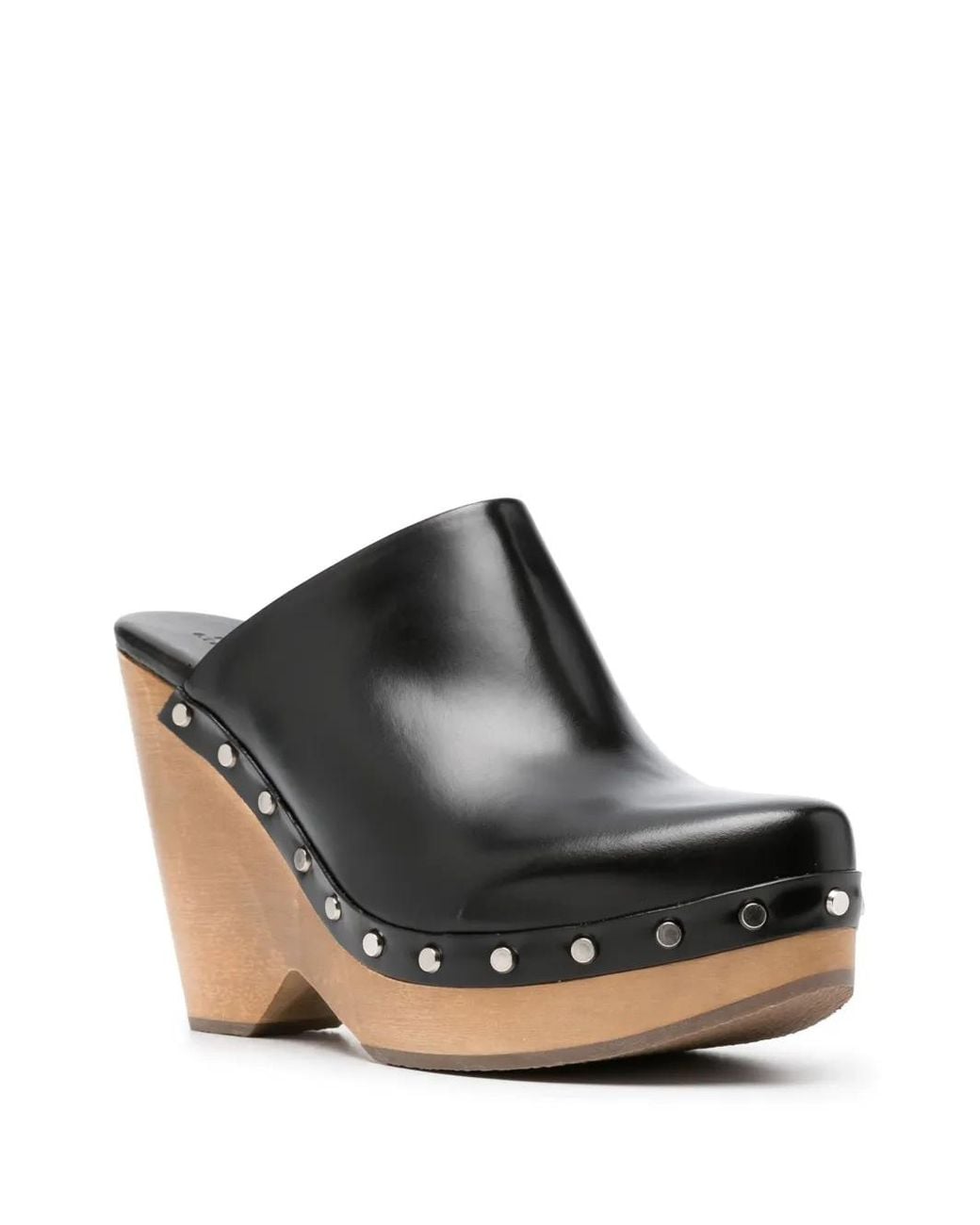 Isabel Marant Black Tsuko Leather Clogs