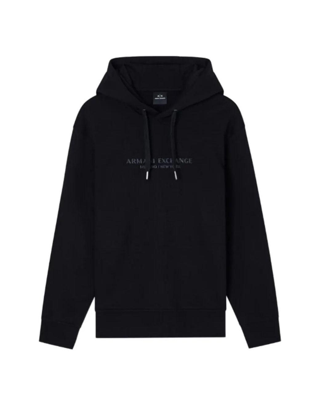 ARMANI EXCHANGE Blue Logo-Detail Hoodie for men