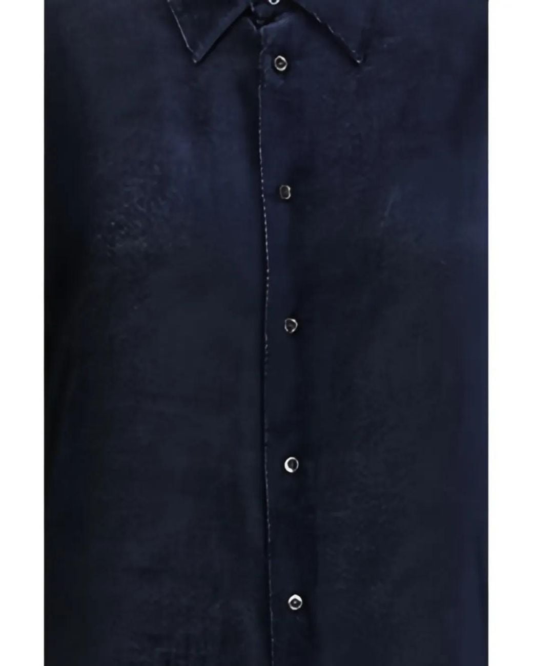 Giorgio Armani Blue Devoré Velvet-Twill Shirt for men