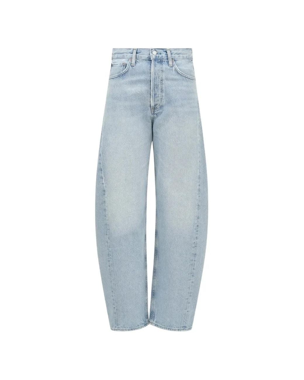 Agolde Blue Barrel-Leg Jeans