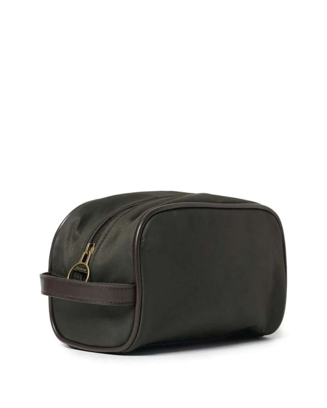 Barbour Black Zip Logo Washed Bag for men