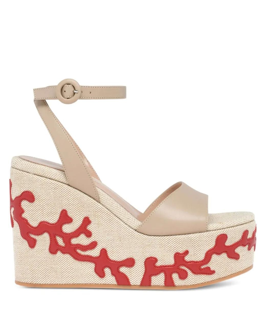 Gianvito Rossi Pink Malia Platform-Coral Sandals