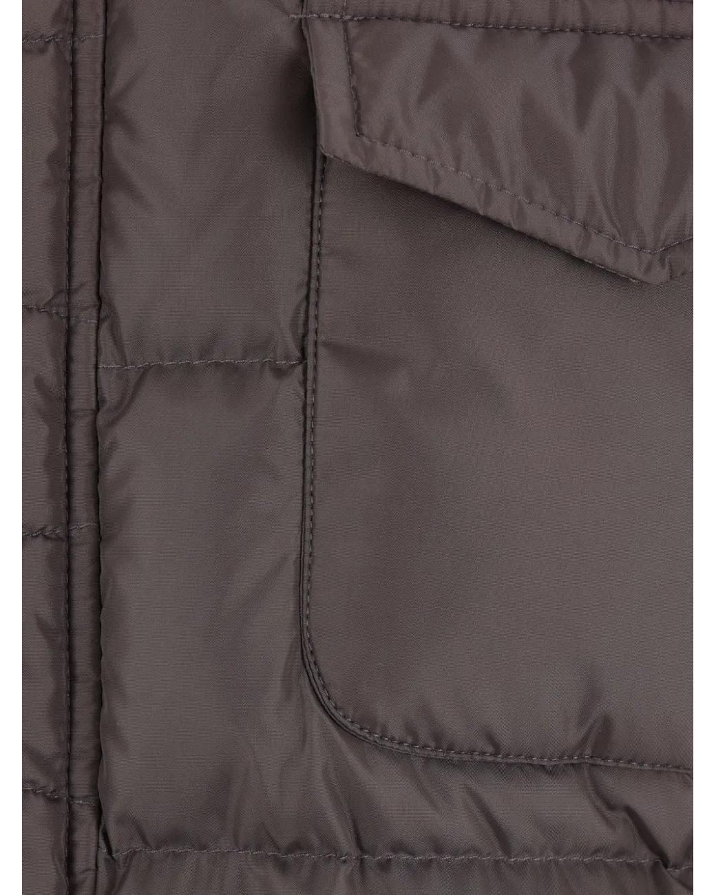 Herno Gray Hooded Padded Coat for men