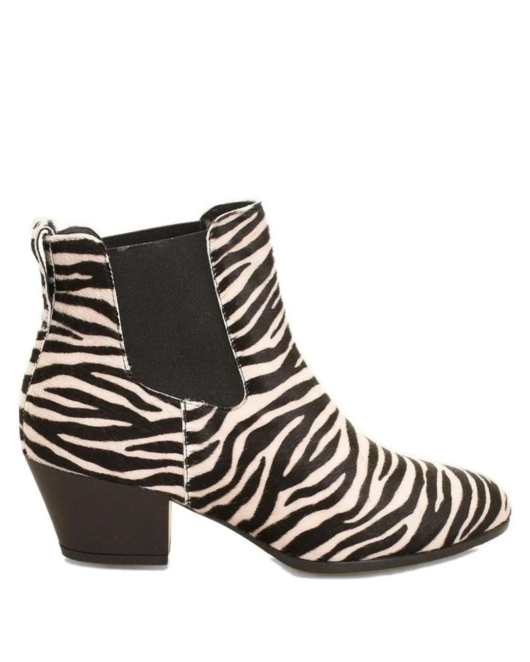 Hogan Black Zebra-Print Chelsea Boots