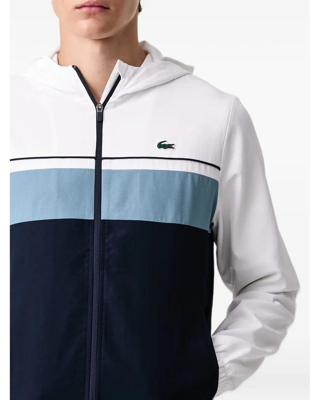 Lacoste Blue Colour-Block Hooded Track Pants for men