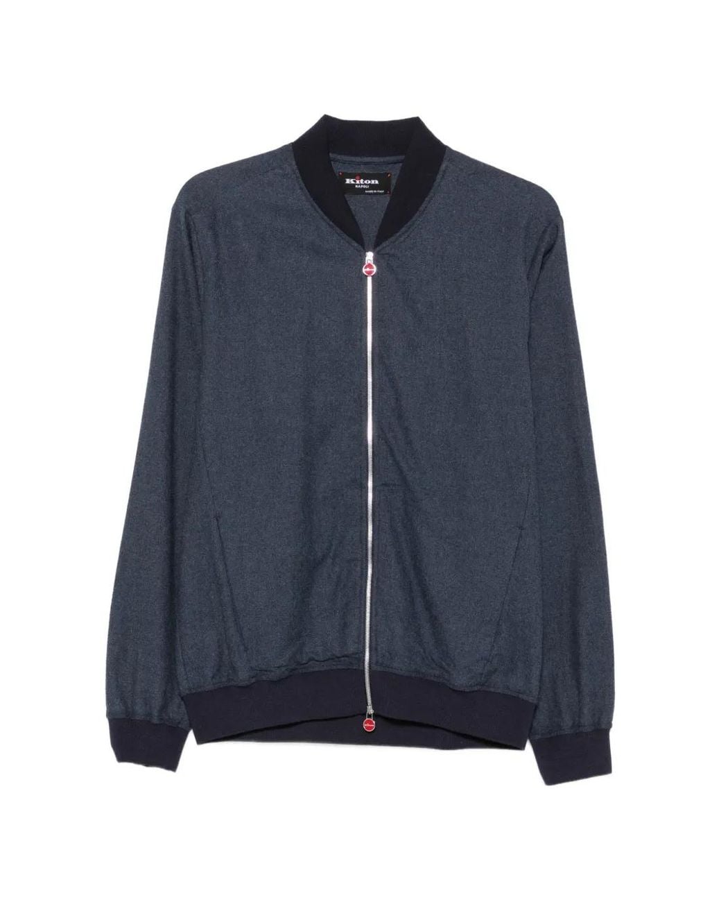 Bomber Con Zip di Kiton in Blue da Uomo