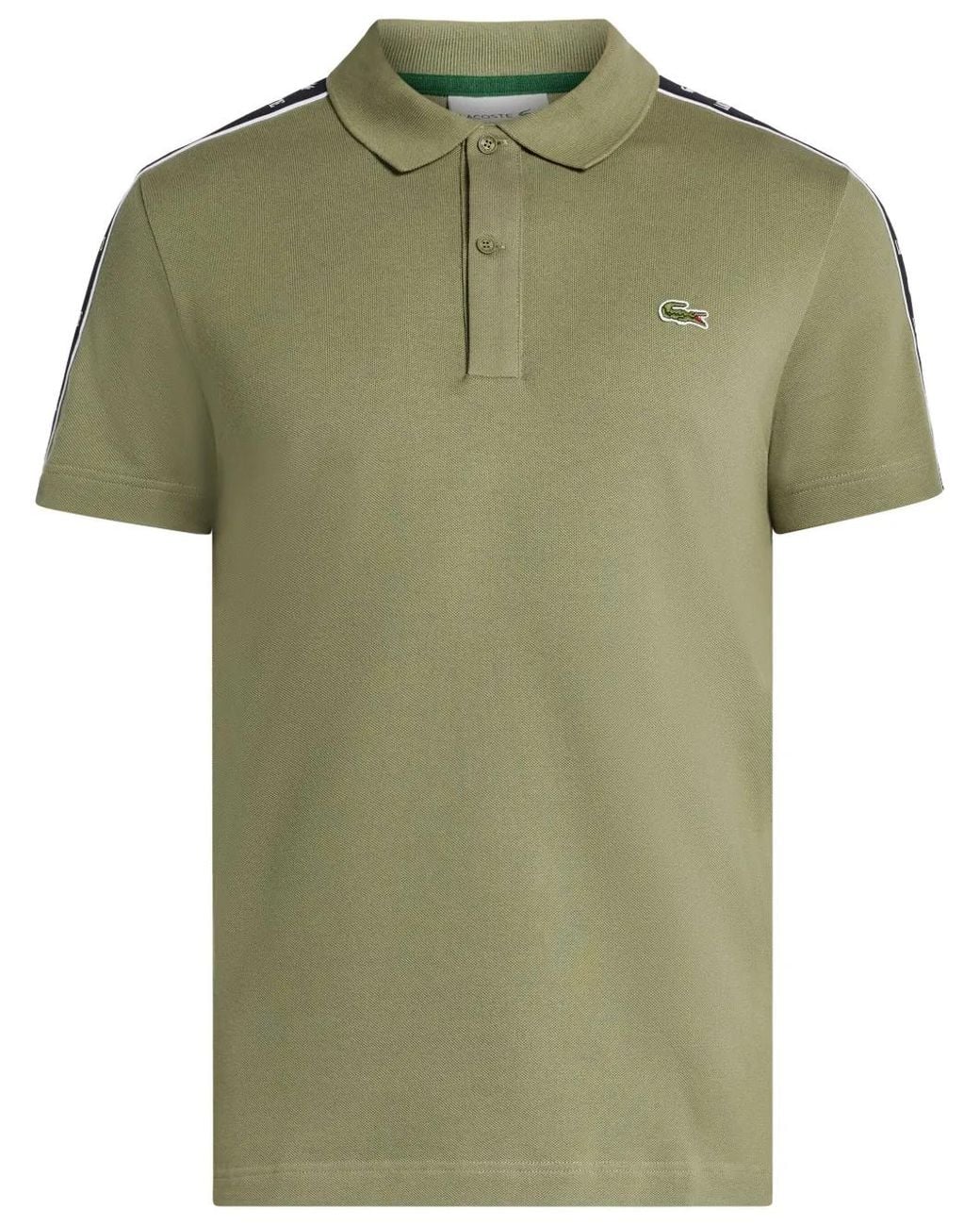 Lacoste Green Logo-Patch Polo Shirt for men