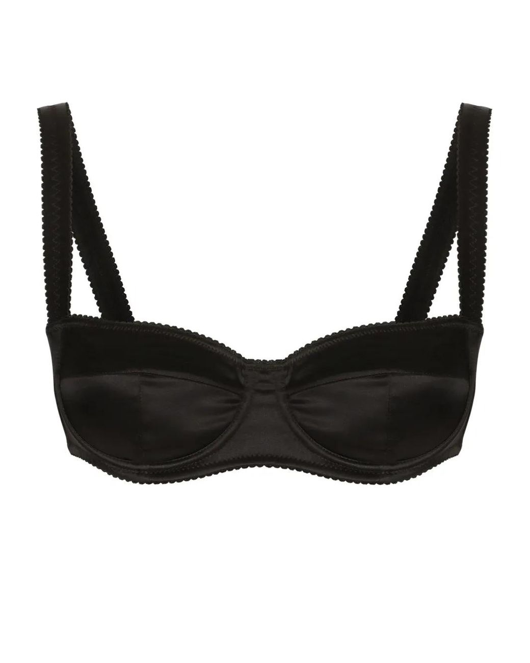 Dolce & Gabbana Black Dolce & Gabbana Satin Balconette Bra Clothing