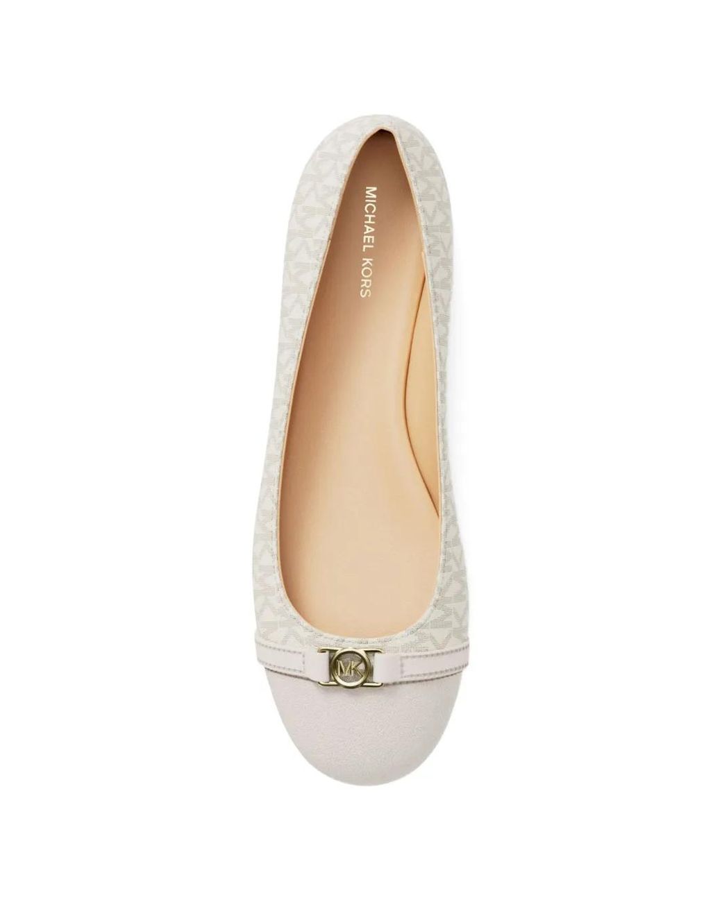 MICHAEL Michael Kors White Mandy Ballet Flats