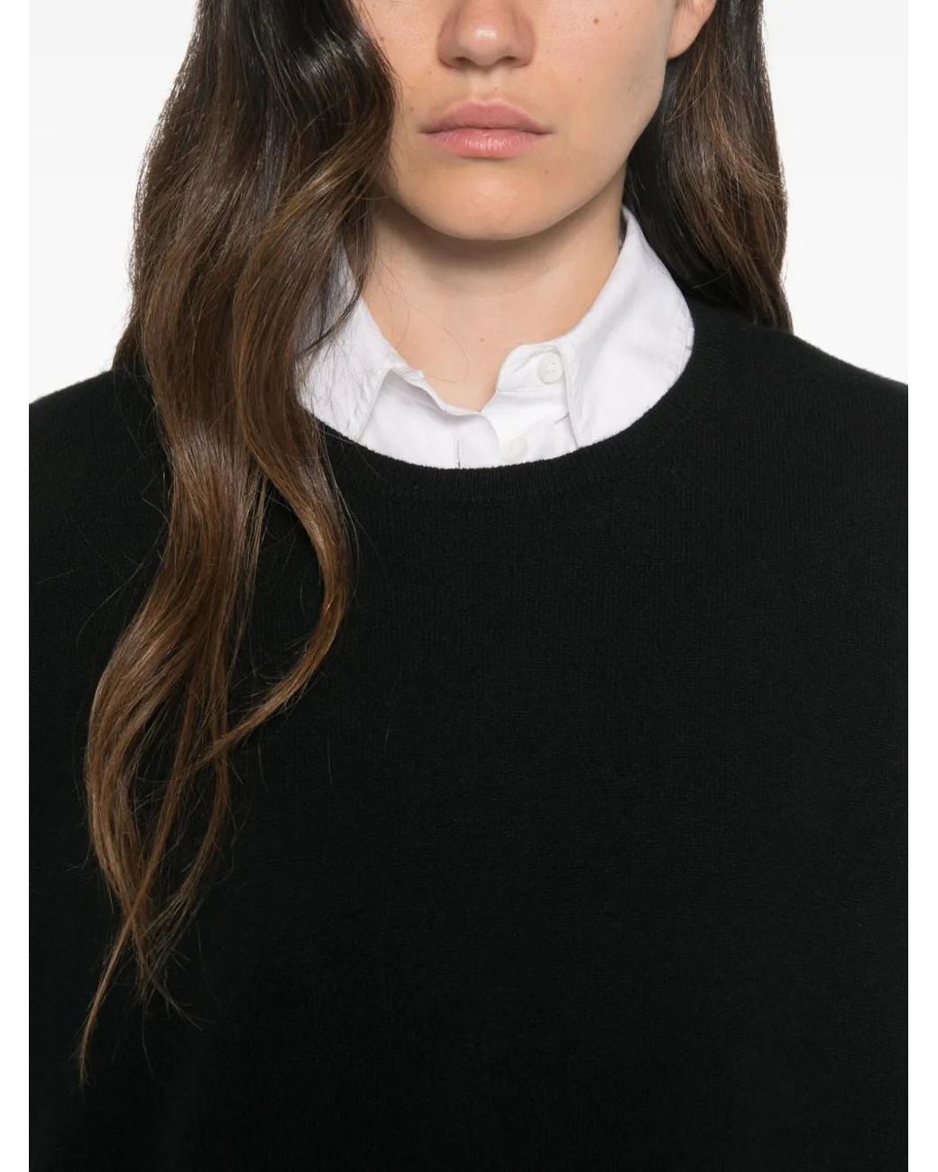 C.T.Plage Black Short-Sleeve Cashmere Sweater