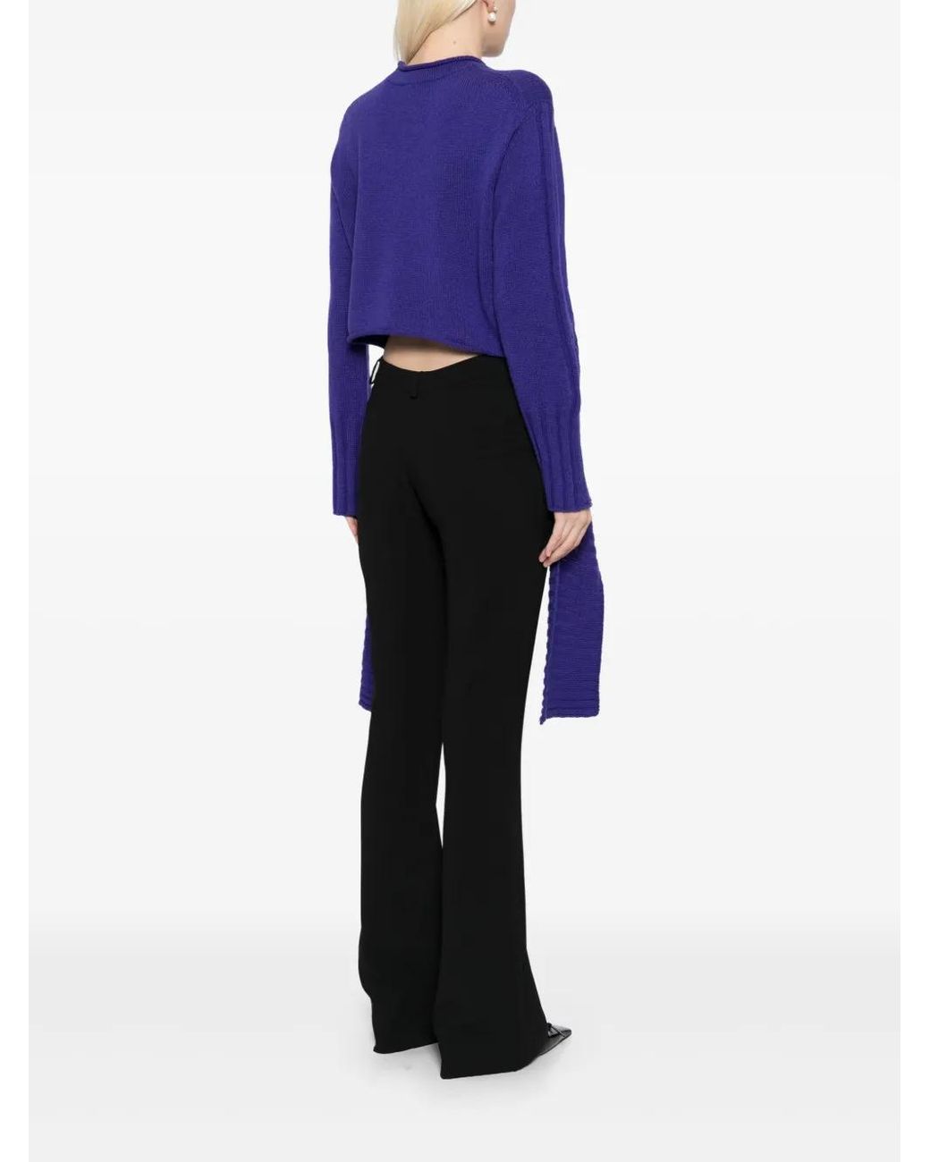 SIMONA CORSELLINI Blue Drop-Stitched Jumper