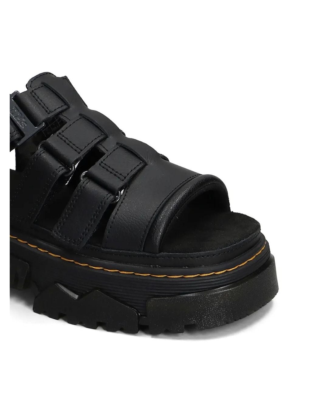Dr. Martens Black Mattison 3 Sandals