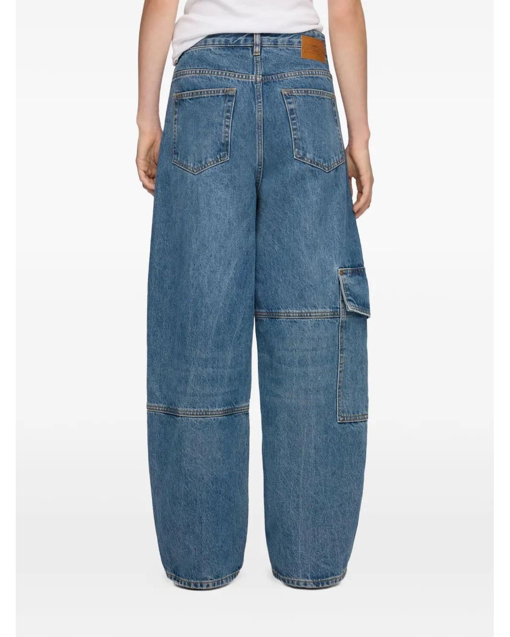 Ganni Blue Audri Lace Jeans