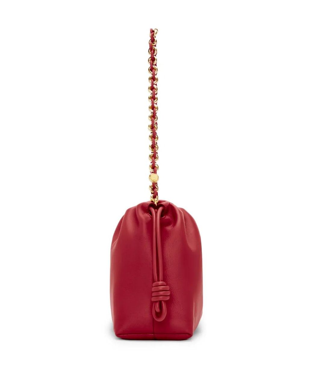 Loewe Red Flamenco Chain Handle Medium Shoulder Bag