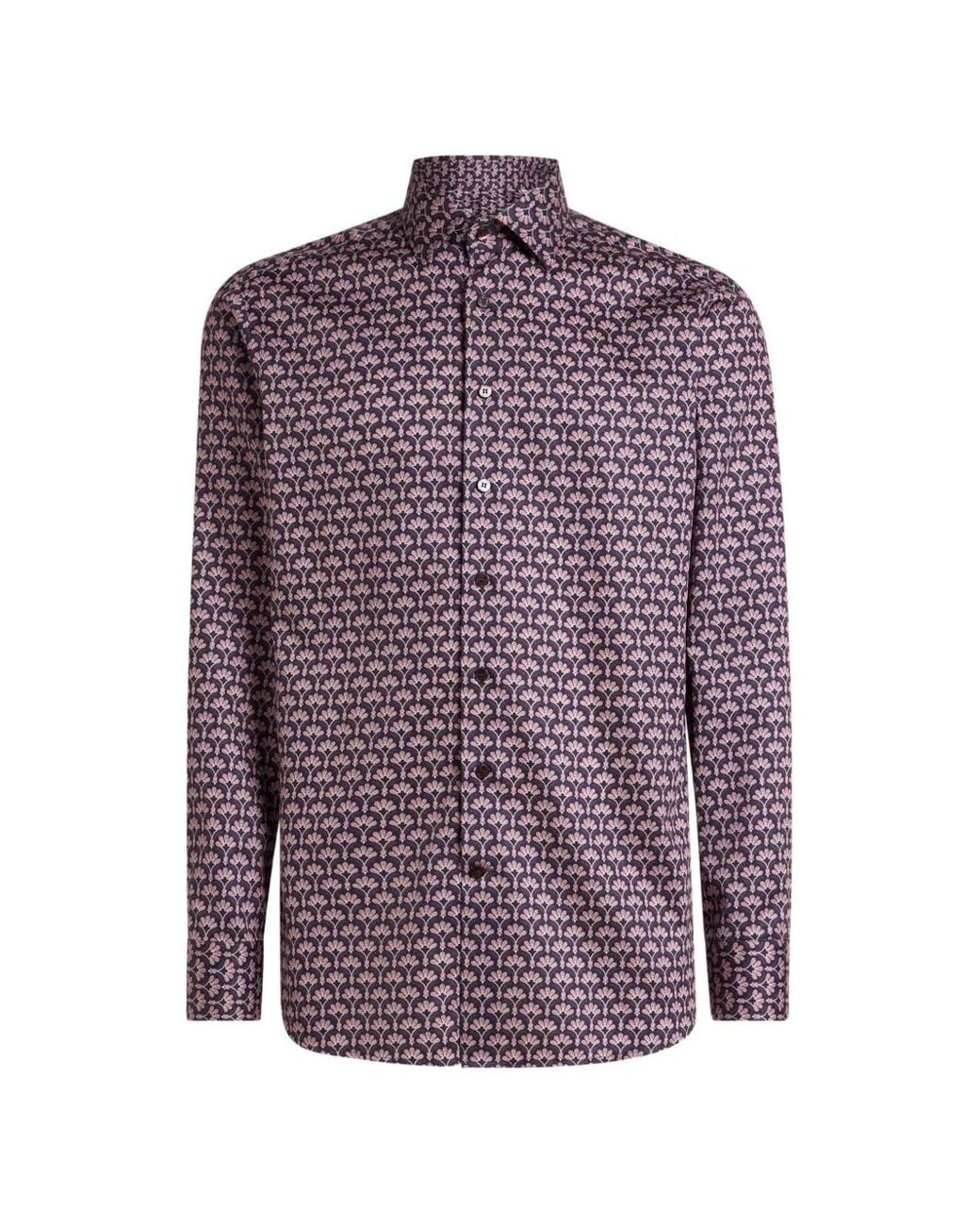 Etro Gemustertes Hemd in Purple für Herren