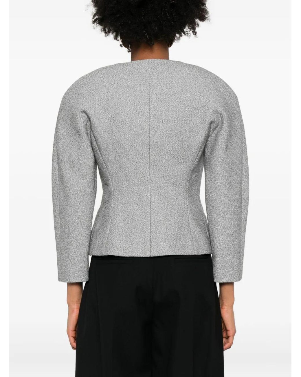 Jacquemus Gray The Mini Ovalo Jacket