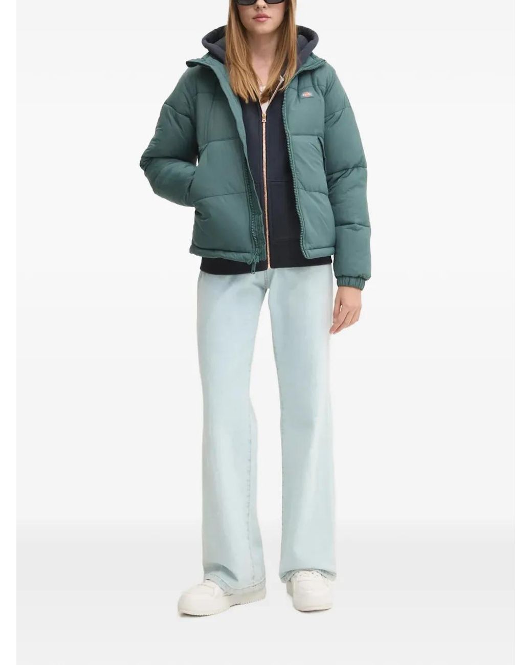 Dickies Blue Hooded Quilted Jacket