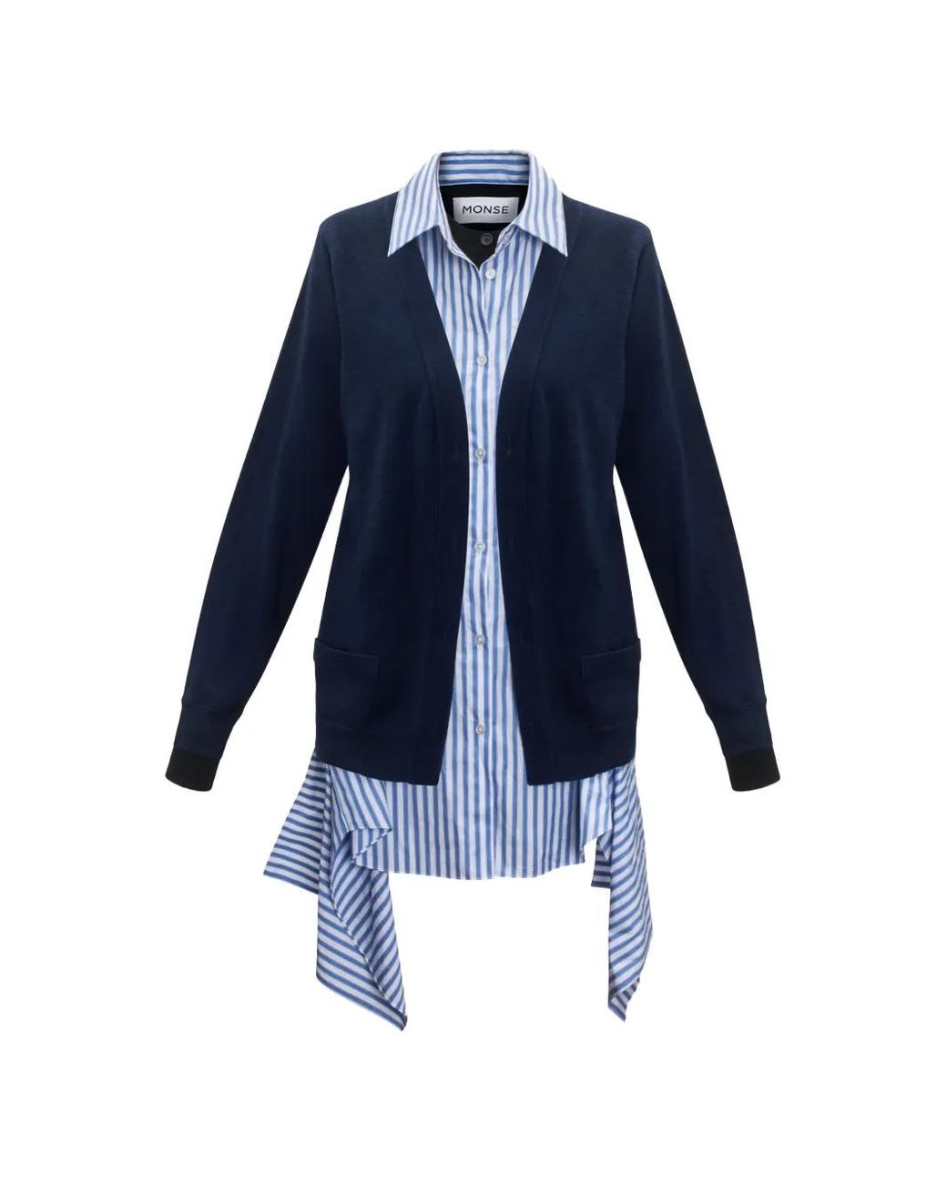 Monse Blue Layered Cardigan