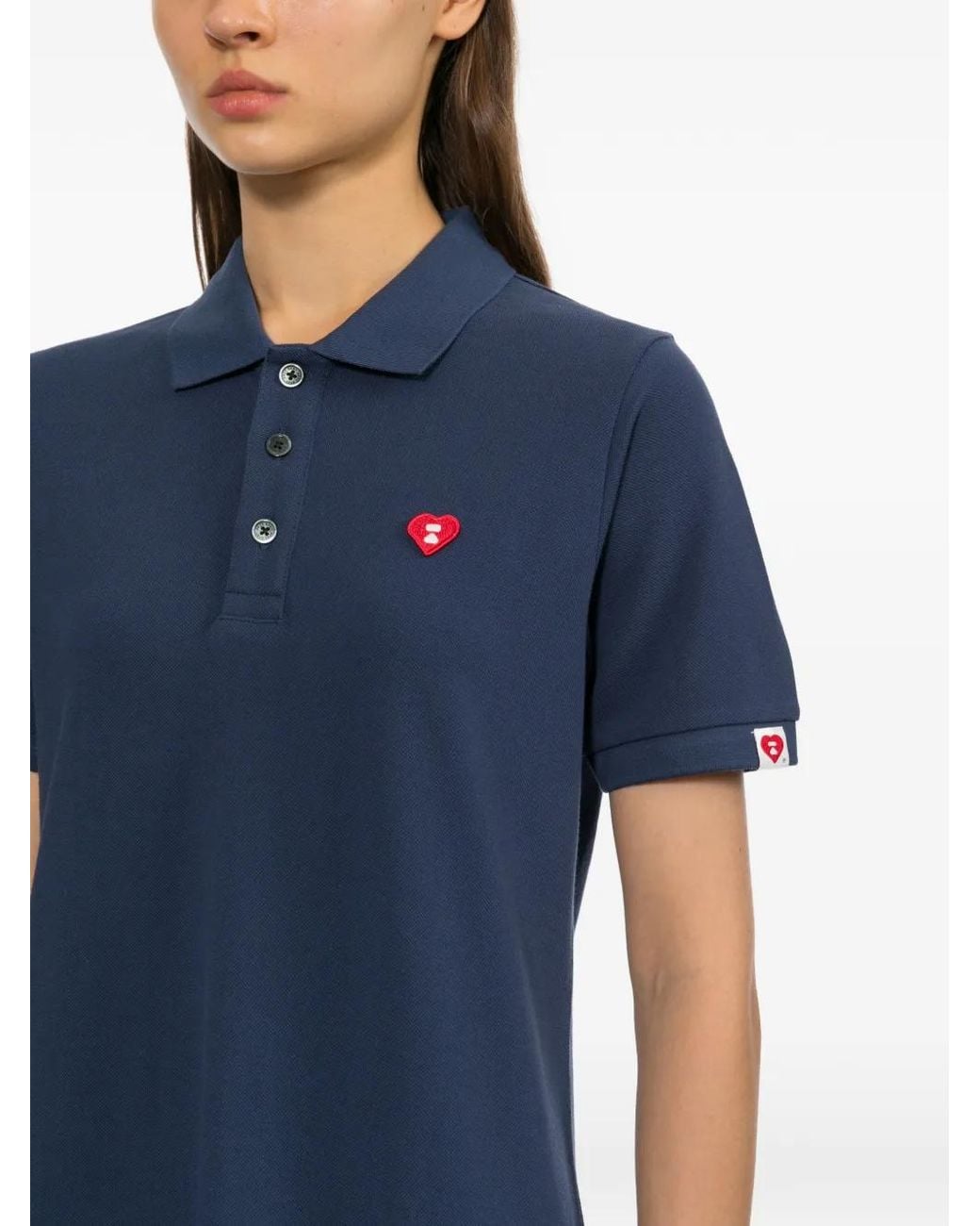 AAPE BY A BATHING AP Blue Logo-Embroidered Dress