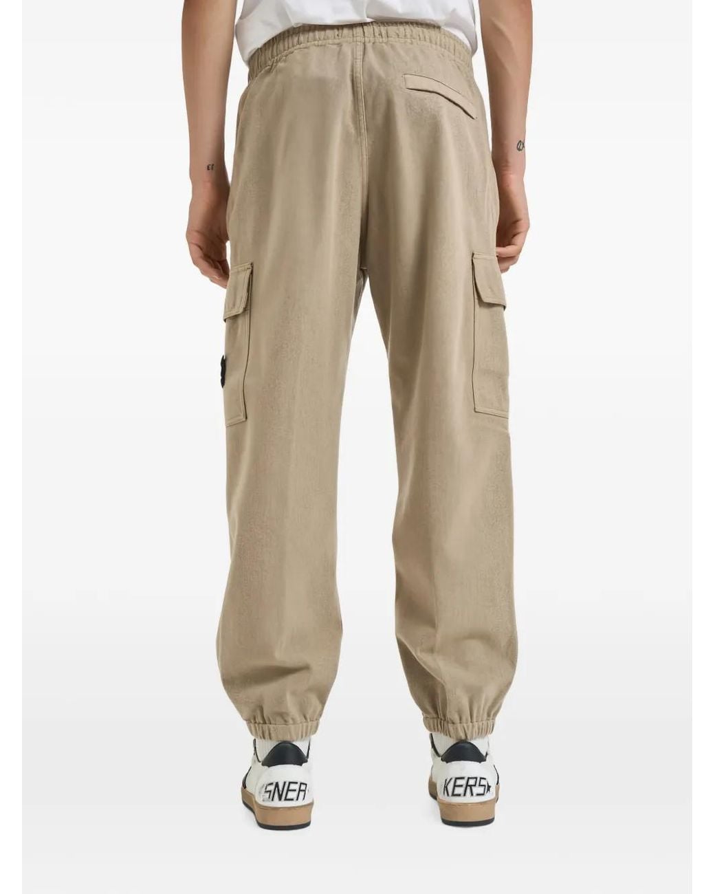 Stone Island Natural 3100050 Wool Nylon Flannel-Tc Joggers for men