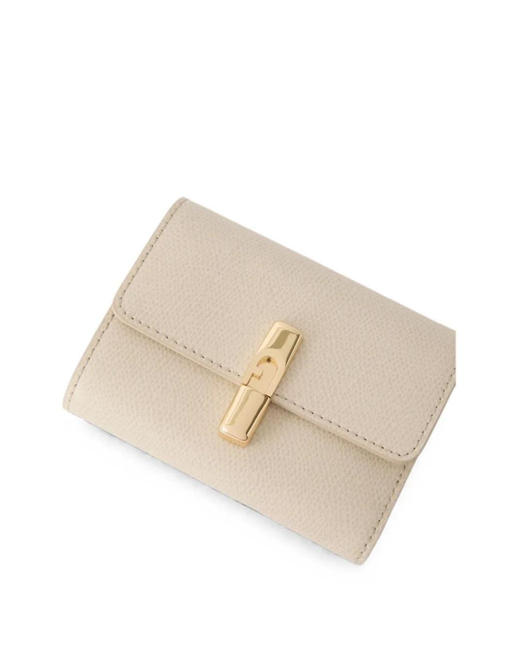 Furla Natural Portefeuille En Cuir Grainé