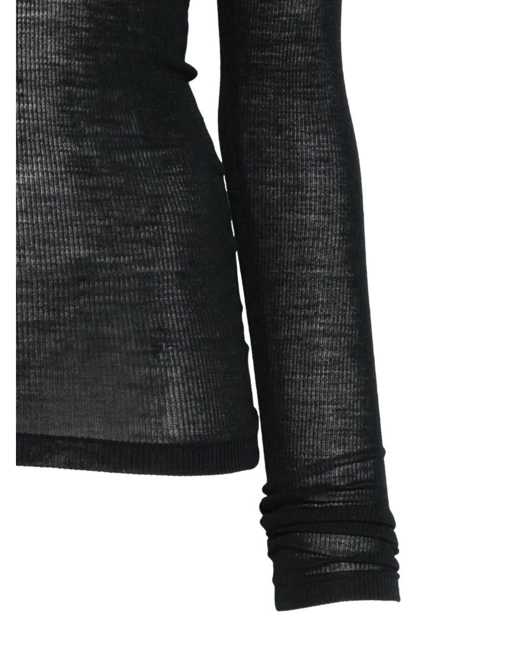 Auralee Black Ribbed Top